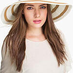 Hat-Nordstrom 'Medium Stripe' Floppy Straw Hat