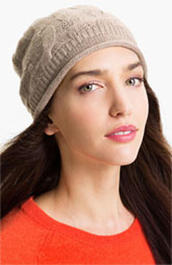Hat-Nordstrom Textured Cashmere Skull Cap