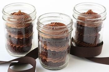 Chocolate Cup Cake in Jar