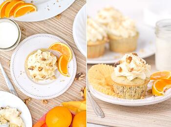 Walnut & Orange Cream Cup Cake