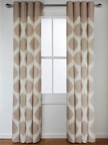 Inspire Ikat Spot Lined Ring Top Curtains