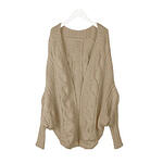 Womens Knitted Cardigan Batwing Outwear Lady Casual Loose Sweater Coat