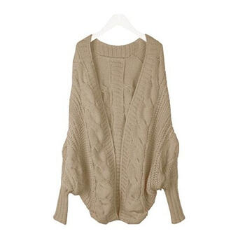 Womens Knitted Cardigan Batwing Outwear Lady Casual Loose Sweater Coat
