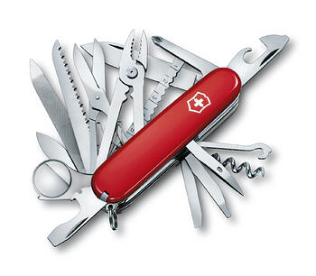 Swiss Army 53501 Red Large Champ Victorinox Multi Tool Knife Set Camping Blades