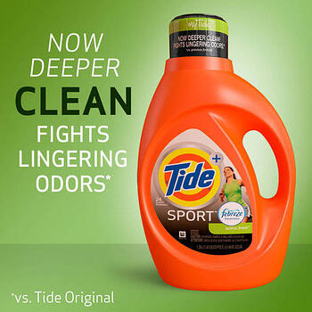 Tide Plus Febreze Freshness Sport Active Fresh High Efficiency Liquid Laundry Detergent