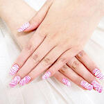 Pink Zebra Nail Sticker