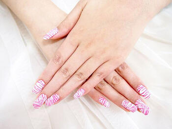 Pink Zebra Nail Sticker