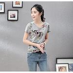 Elephant Printing Short Sleeve T Shirt