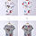 Elephant Printing Short Sleeve T Shirt