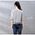 Grey Blouse With 3/4 Sleeve