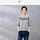 Grey Blouse With 3/4 Sleeve
