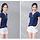 Small V Short Sleeve T Shirt - Blue M
